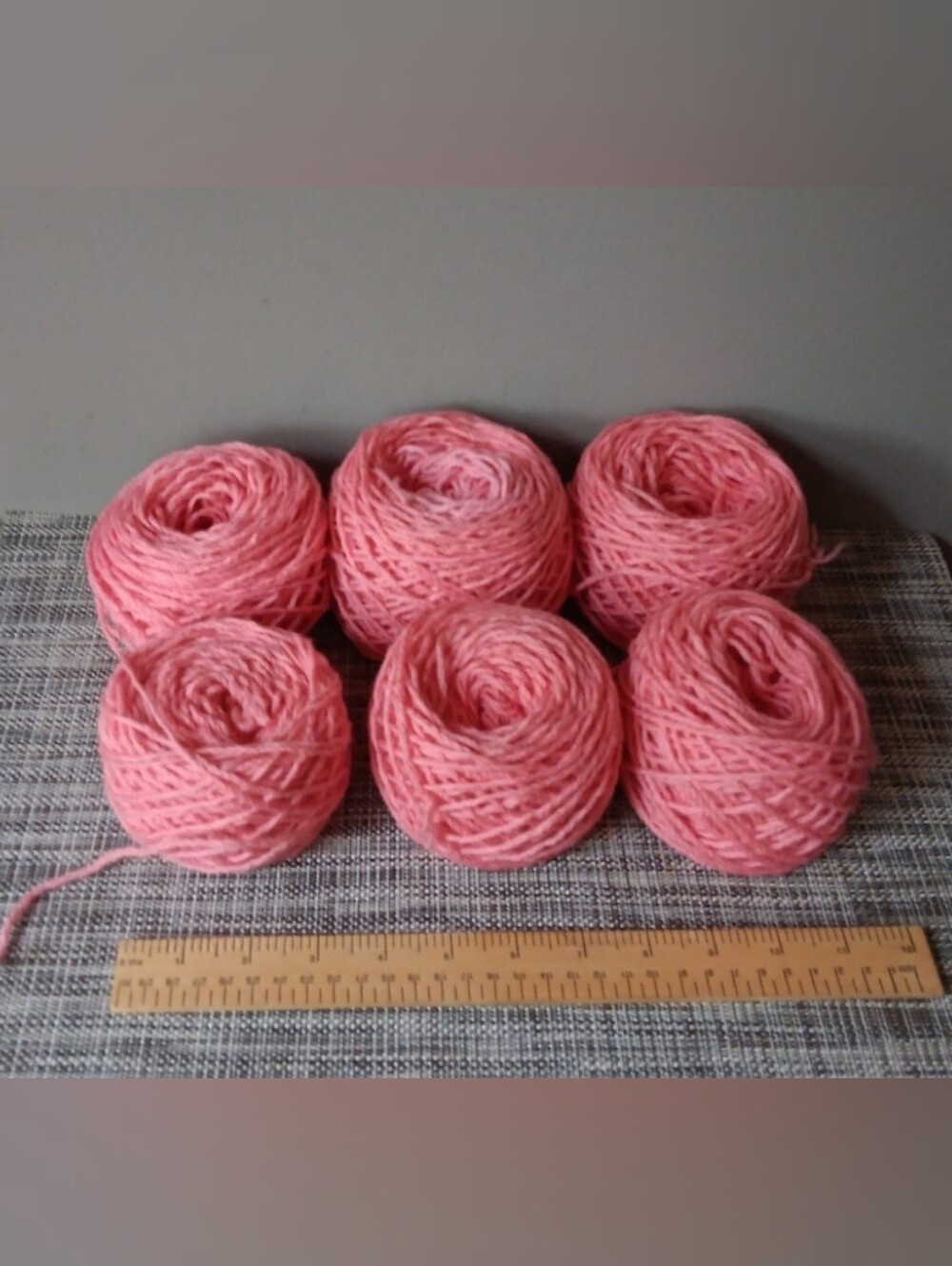Soft Coral Pink Wool Yarn